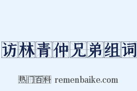 访林青仲兄弟组词是什么意思的图片
